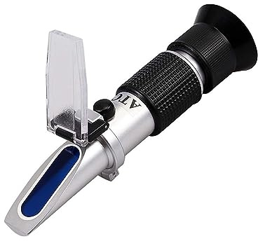 Rifrattometro, Densimetro rifrattometro for miele portatile 0-32% Misuratore di umidità for miele con liquore ATC Alcool Latte Frutta Vino