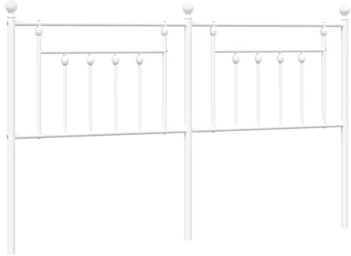 HETFTJN Bettkopfteil Wandkissen Wandschutz Bett Headboard - Kopfteil Metall Weiß 180 cm für Bett Jugendzimmer Schlafräume Gästezimmer
