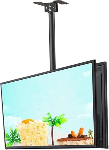QWAXTRIW Soporte de Techo para TV con Doble Pantalla, Soporte Giratorio e inclinable Ajustable para la mayoría de Pantallas LED de 3780 Pulgadas, fácil instalación