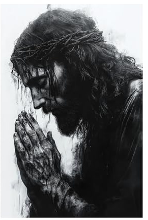WQBQKKX Wandkunst auf Leinwand Jesus, Schwarz-Weiß Jesus Bild Jesus Poster Gemälde Bildern für Wand, Heimdekoration - 30x45cm Ungerahmt(Schwarz)