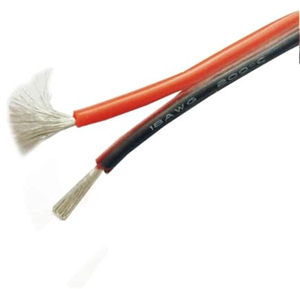 Canalina for cavi elettrici Solido 10 metri Cavo speciale for giunzione morbida Rosso e nero Linea elettrica 14AWG 24AWG 0,2 2 Connettore for cavi paralleli in silicone quadrato (Dimensioni: 22AWG 0,3