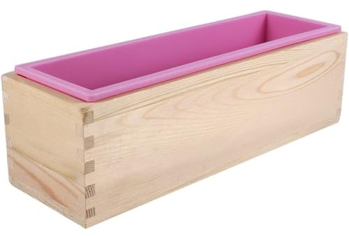 Nikou Molde Jabon, Moldes para Jabones Artesanales, Caja de Madera Jabón Rectangular Flexible, Herramienta para Hacer Pan Tostado, Adecuado para Hornear y Manualidades