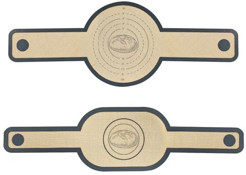 2 Pezzi Tappetino da Forno in Silicone per Forno Olandese, Tappetini per Pane Riutilizzabile con Manici Lunghi, Accessorio per Cottura del Pane (Grigio)