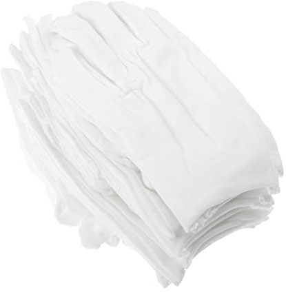 Veemoon Guantes Absorbentes de Sudor de Hilo de Algodón para Inspección y Cuidado de Manos, Antigolpes, Transpirables, Reutilizables, Talla Única Unisex, 12 Pares, Uso Diario y Trabajo