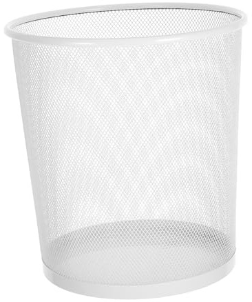 Luxshiny Poubelle à Mailles Fines en Fil de Fer 12l, Corbeille Ronde Métallique, Poubelle de Bureau Mini, Résistante et Spacieuse, pour Maison et Bureau, Corbeille à Papier Pratique