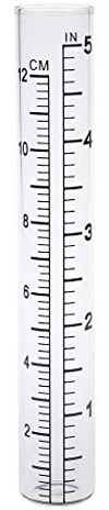 TSMORY 2 pezzi resistente alle intemperie pluviometro 12 cm lunghezza totale supporto