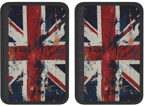 2PCS Seat Belt Covers Soft Comfortable Shoulder Strap Pads, Retro Union Jack Flags Universal Car Accessories Seat Belt Pad for Car Truck