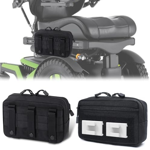 WSBXBB Wheel Chair Side Bag for Permobil Power, Removable Storage Bag for Permobil Wheelchair accessories, compatible with Uni-Track Armrest such as M300, M3, M1, F3, F5, K300 Ps