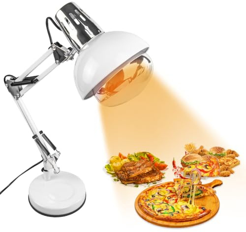 DUEBEL Lampe chauffante pour aliments | Lampe chauffante de qualité commerciale pour buffets et traiteurs | Idéale pour les restaurants, les festivals et les camions de restauration
