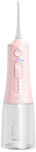 COSLUS Jet Dentaire Hydropulseur Irrigateur Oral: 3 Modes & 18Niveaux, Pic Dentaire Eau pour Orthodontie, Appareil Dentaire, Gencives Sensibles, Compact pour Voyage, Usage Familial,Rose,C51