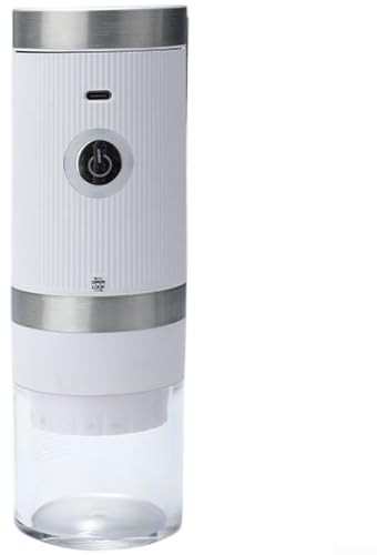 Macinacaffè elettrico ricaricabile USB con livelli di macinazione regolabili per espresso e pressa, portatile e facile da usare (bianco)