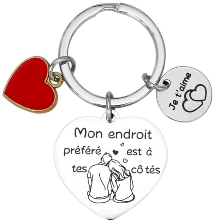 Porte cle Fete des Meres, Porte-clés Cadeau pour Maman, Cadeau Anniversaire Maman, Idée Cadeaux Gravés en Acier Inoxydable pour les Anniversaires, le Nouvel An, Noël, Pâques et Autres Occasions