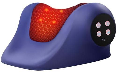 Neck Stretcher Cervical Traction Device,3 Adjustable Modes Neck Traction Device Portable Heated Wireless Neck and Shoulder Relaxer Corrector Pillow for TMJ Pain Relief and Cervical Spine Alignment