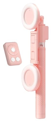 Selfie Stick - Supporto Per Streaming Live Per Telefono Cellulare Con Luce Di Riempimento, Supporto Per Treppiede Telescopico | Accessorio Vlog Per Smartphone Pieghevole Monopiede Por
