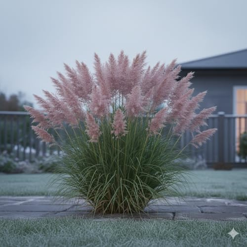 Cortaderia selloana Riesen-Pampasgras, Rosa Blüte, 40-50cm Pflanzen