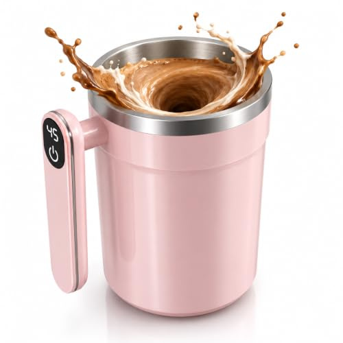 400ml Taza de café automática magnética con tapa de indicador de temperatura