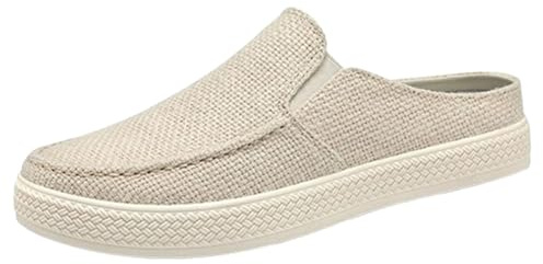 Chanclas Mujer Frente Cerrado, Zapatos Hombres Verano Tela Plataforma Pantuflas Slingback Pantuflas Espadrille Mocasines Ligeras Pantuflas Cómodas Mulas Planas Casual Zapatos