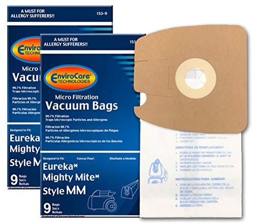 EnviroCare Replacement Vacuum Bags for Eureka Style MM Eureka Mighty Mite 3670 and 3680 Series Canisters 18 Bags