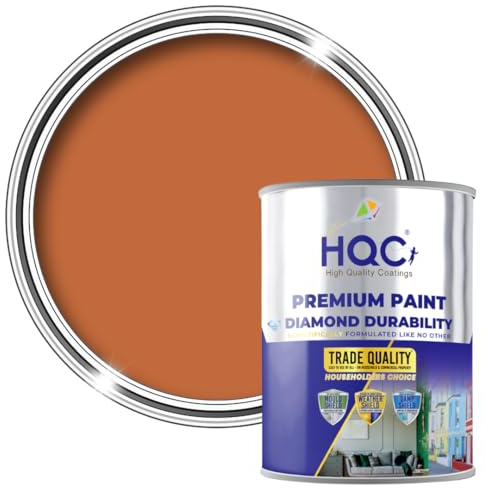 HQC Smooth Masonry Paint - Brilliant White - 2.5 l (Pack of 1) Litre for Brick, Concrete, Render & Garden Walls, Waterproof Formula