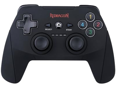 Redragon G808 Harrow Wireless Controller for PC/PS3 with Internal Battery, Wireless Gamepad Controller Joystick with Vibration Compatible with Xinput/Dinput