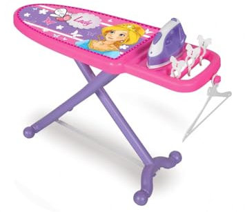 JAMARA 460259 - Little Laundry Princess - Rollenspiel Bügelset - Stabile Kippsichere Mechanik, für Kinder Optimierte Höhe, Wäscheklammern, Kleiderbügel zum Aufhängen Der Kleider, leichte Montage