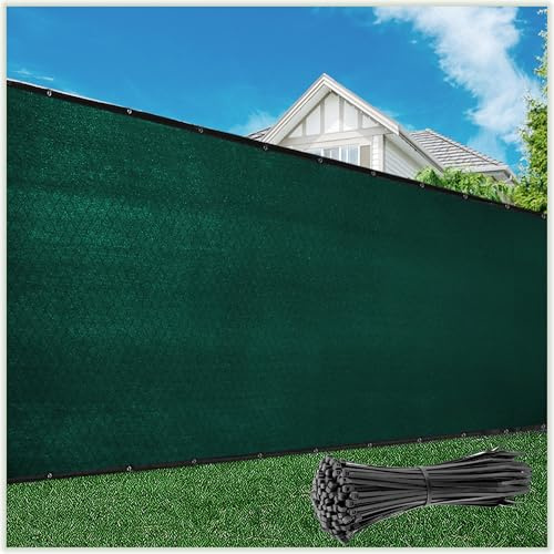 ColourTree Plus Extra Heavy Duty Fence Screen Privacy Screen - Commercial Grade 220 GSM - Heavy Duty - 3 Years Warranty (4' x 50', Green Plus)