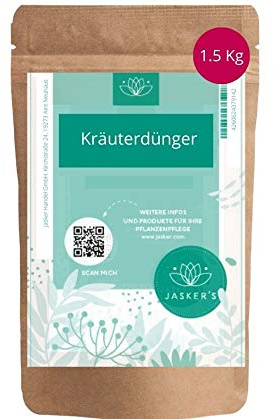 JASKERS® Bio Langzeit Kräuter-Dünger 1.5 Kg | Optimaler Bio Spezialdünger Für Alle Kräuter | Als Basilikum Dünger Geeignet | Nährstoffreicher Kräuterdünger Für Schmackhafte Kräuter