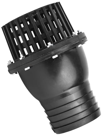 Fafeicy Fußventil mit Rückschlagventil 1 1/2 2 2 1/2 3 4 Zoll PVC Niederdruck Flachventil für Brunnenpumpe Gartenpumpe Hauswasserpumpe Bewässerung