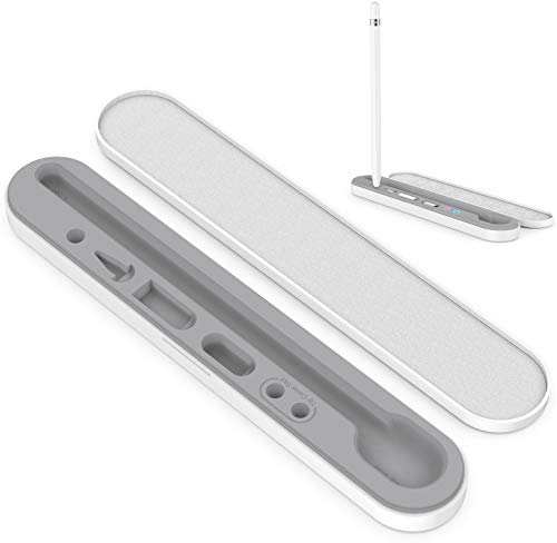 AHASTYLE Tragbar Apple Pencil Case Halter 【Apple Pencil und Zubehör Nicht Enthalten】 Harte Schale Aufbewa Hrung Hülle Zubehör für Apple Pencil 1. & 2. Generation (Weiß)