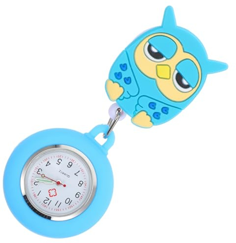 UKCOCO Silikon-taschenuhr Für Krankenschwester Mit Eulenmotiv Dehnbar Unisex-Design Metallgehäuse Quarzwerk
