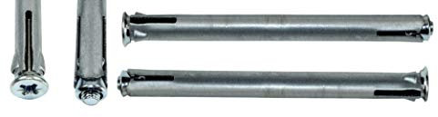 SN-TEC Metallrahmendübel/Metall Rahmendübel/Fensterrahmendübel, Stahl verzinkt, PZ3 Antrieb mit Kappenkopf 10x112mm (100 Stück)