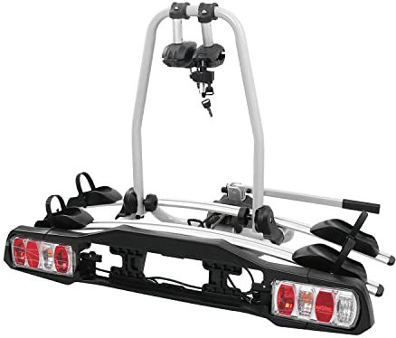 SachsenRAD Portabici posteriore,portabici per portellone posteriore,portabici per auto, portabici per e-bike,per 2 biciclette, per gancio traino,nero