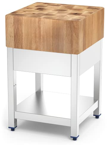 Balsat Tajo Macellaio professionale in acciaio inox e legno tagliente macellaio da macellaio da taglio macellaio per macelleria durevole professionale con registrazione sanitaria