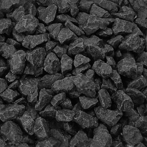 NUPICK 10 Pound Gravel Rocks, 0.5-0.7 Inches Polished Pebbles for Plants, Fish Tank, Clear Vase and More, Natural Black Stones