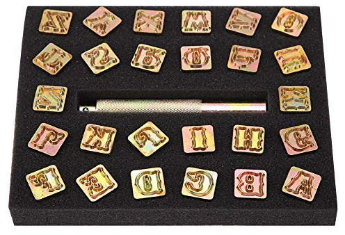 Selloses Para Sellos, es Sellos De Metal 13 Mm Diseño Vintage Alfabeto 26 Letras Herramienta Artesanía