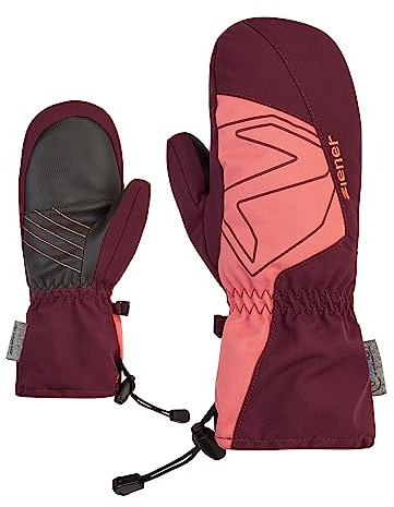Ziener Kinder LAVALINO Ski-Fäustling/Wintersport | wasserdicht extra warm Wolle, velvet red, 3