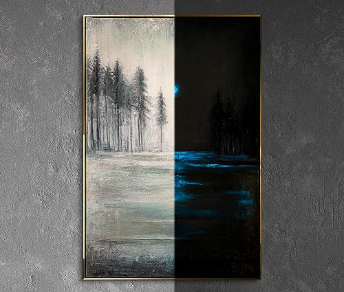 YS-Art XXL 3D-Acrylbild Heilender Wald handgemalt Natur Motiv
