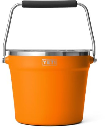 YETI Rambler Beverage Bucket, Double-Wall Vacuum Insulated Ice Bucket with Lid, King Crab
