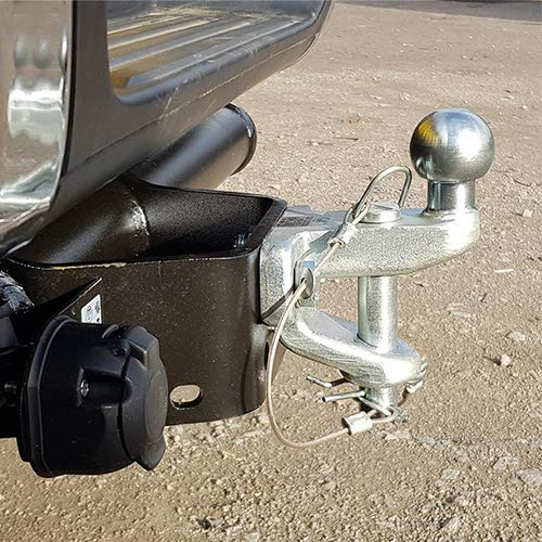 Ball and Pin Hitch, Clevis, Silver, 50mm Tow Ball, Bar, E Approved