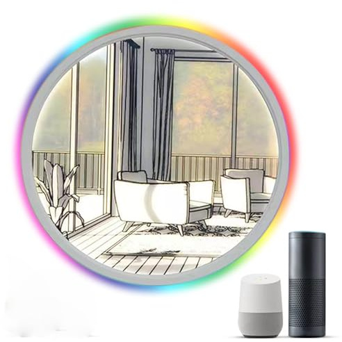 LIJIZAMI 12 Smart Wall Sconce, Decorative Lamp, Light Painting, Recessed Ceiling Light, Compatible with Alexa, Google Home, for Bedroom, Study, Living Room Voice/Remote/App Controls