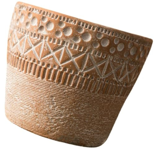 Milisten Boxen für heimischer Blumentopf Sukkulententopf Keramikvase Orchideentopf Bonsaischale für den Haushalt Zementtopf Jahrgang Saftige Schale Steingut Container Ornamente
