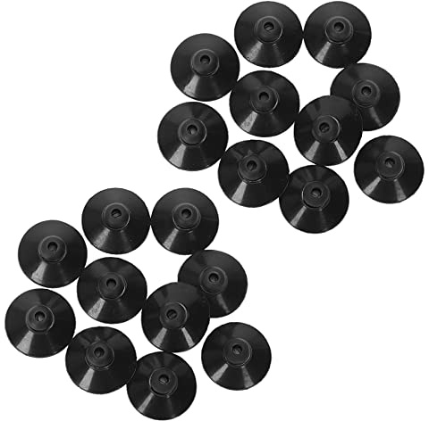 Evenden 20 X Schwarz Gummi 27Mm Saugnapf Clip Saugnapf für Aquarium Pumpe