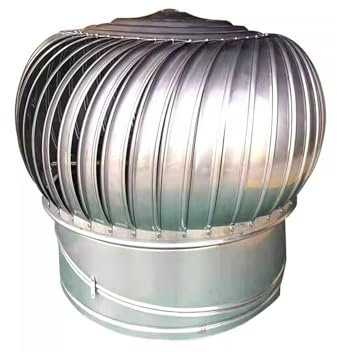 FLIPP Dachventilator, Edelstahl-Ablufthaube ohne Strom, Dachbodenentlüftung, φ110-200 mm(200mm)