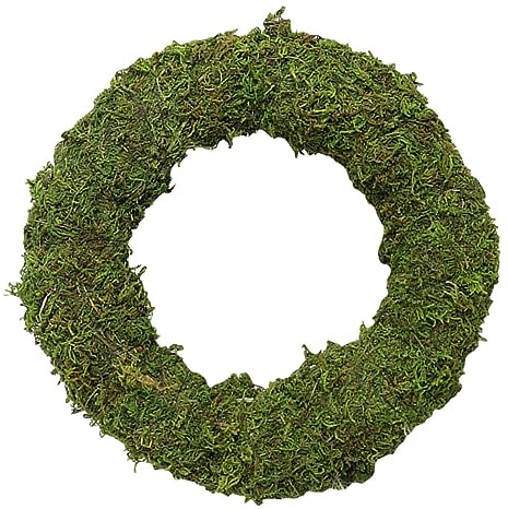 TOPBATHY Selbstgemacht Mooskranz Rattankranzring Aus Natürlichem Moos Und Rattan 20cm Selbstgemacht Weihnachtskranz Zubehör Für Heim Und Feiertagsdekoration