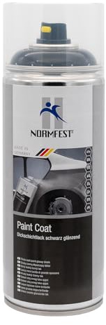 Normfest Paint Coat – Dickschichtlack schwarzglanz für Korrosionsschutz und Reparatur auf Metall & Kunststoff, 400ml