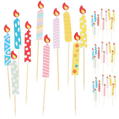 ifundom Geburtstagskerze Aus Papier Requisite für Kuchen Kerzen Party-kerzen Set mit Dekorativen Kerzen für Die Dekoration Von Geburtstagsfeiern