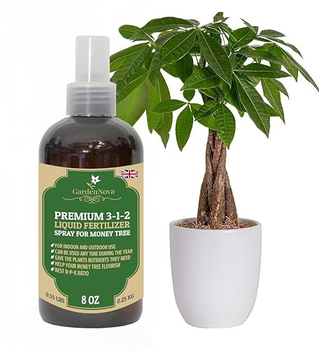 Professional Money Tree Spray Fertilizer Mist for Home Gardening | 3-1-2 Gentle Blend Mist for Healthy Leaves & Growth | Essential Nutrients for Money Tree - 8oz