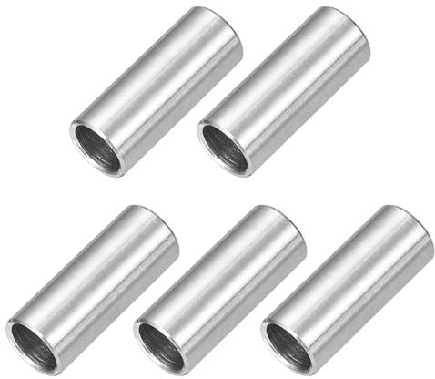 QUARKZMAN Separadores de Acero Inoxidable 8mm IDx10mm ODx25mm L 5 Piezas | Espaciador Redondo de Acero Inoxidable 304 sin Rosca para Tornillos Tuercas Pernos de 5/16 o M8