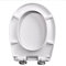 Wttfc Toilettenbrille,Weiß Toilettensitz,Oval Wc-Sitz Mit Absenkautomatik,Abnehmbar Klobrille,Schnellbefestigung Wc Deckel, Verstellbare Scharniere Toilet Seat,12