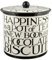 Emma Bridgewater Barril de galletas Toast & Marmalade | Lata de almacenamiento decorativa con tipografía en blanco y negro | Mantiene las galletas frescas y elegantes